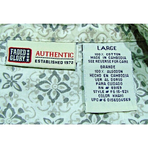 Faded Glory Cropped Wrap Side Tie Sleeveless Blouse 100% Cotton Beige White Sz L - Picture 9 of 12